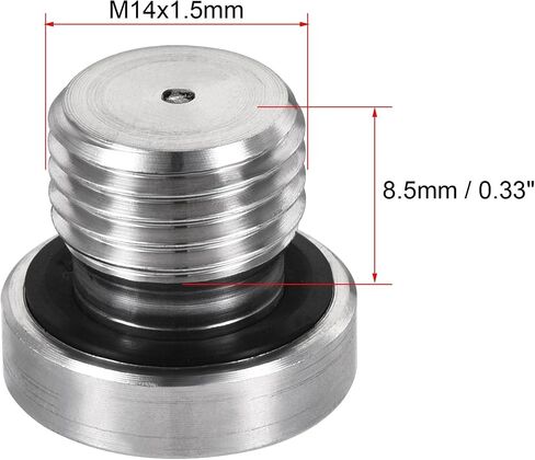 uxcell Stainless Steel Inner Hex Head M10x1 Pipe Fitting Plug with Seal Ring for Terminate Pipe Ends in Saudi Arabia