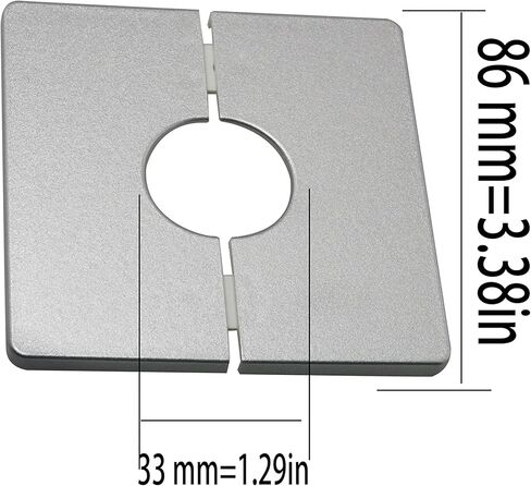 Wall Split Flange HSCGIN 2Sets White ABS Plastics Square Shaped Escutcheon Plates with 33mm/1.29inch Diameter Hole Wall-mounted Water Pipe Cover in Saudi Arabia