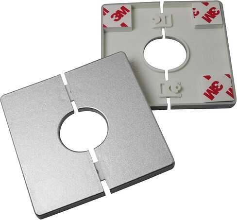 Wall Split Flange HSCGIN 2Sets White ABS Plastics Square Shaped Escutcheon Plates with 33mm/1.29inch Diameter Hole Wall-mounted Water Pipe Cover in Saudi Arabia
