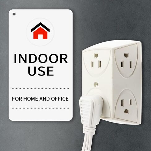 EP 6 Ft 3 Outlet Extension Cord with Flat Plug, 3 Prong Grounded, 16/3 SPT-3 Power Cable for Indoor Use, Black, 2 Pack in Saudi Arabia