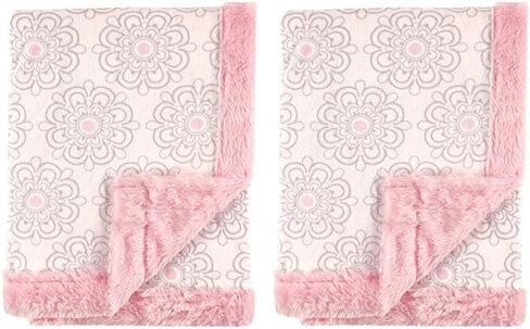 Hudson Baby Unisex Baby Plush Blanket with Furry Binding and Back, Elephant, One Size in Saudi Arabia