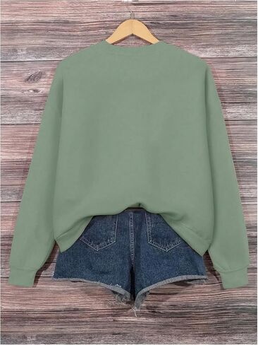 MakeMeChic Women's Graphic Print Long Sleeve Crew Neck Drop Shoulder Oversized Sweatshirt Pullovers Top in Saudi Arabia