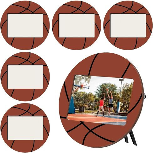 6 Pcs Soccer Picture Frame 4x6 Sport Themed Wooden Photo Frame Baseball Balls Photo Frame Horizontally Vertically Used for Wall Decor Hanging or Tabletop Display in Saudi Arabia