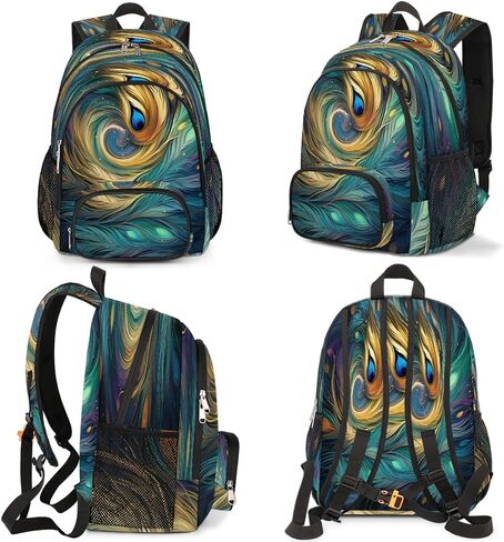 School Backpack for Boys Girls, Bonjour Paris Eiffel Tower Elementary School Bags Colorful Eiffel Tower Lightweight Bookbag Laptop Backpack Casual Daypack Rucksack for Kids Teens in Saudi Arabia