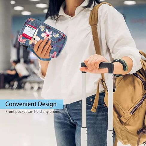 محفظة Fintie Family لحامل جواز السفر تتسع لستة أشخاص، سعة كبيرة RFID لمنع تنظيم مستندات السفر وحقيبة يد مع حامل قلم وسلسلة مفاتيح وغطاء لبطاقات الائتمان للنساء والرجال in Kuwait