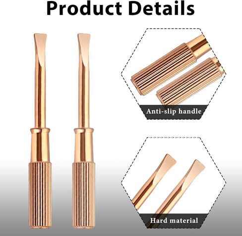 2pcs Bracelet Screwdriver Titanium Steel Mini Screw Driver Jewelry Repair Tools slotted screwdriver for Love Bracelet Bracelet Repair Screwdriver Tools, Gold + Rose Gold in Saudi Arabia