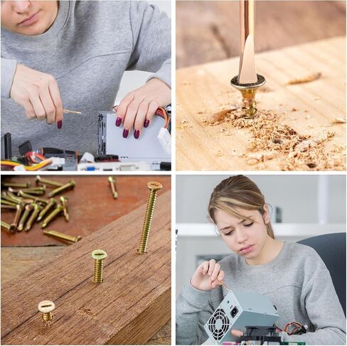 2pcs Bracelet Screwdriver Titanium Steel Mini Screw Driver Jewelry Repair Tools slotted screwdriver for Love Bracelet Bracelet Repair Screwdriver Tools, Gold + Rose Gold in Saudi Arabia