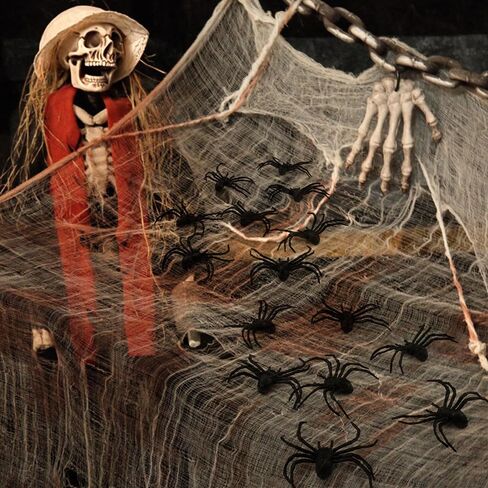 عناكب بلاستيكية من BOMEON، عناكب وهمية، عناكب واقعية لجميع القديسين، 8 قطع من لوازم تزيين الهالوين، ألعاب عنكبوت أسود مزحة تخويف ممتعة، نكتة مفاجأة عملية، 3.9 × 3.7 بوصة in Kuwait