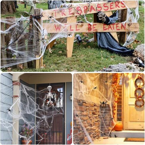 عناكب بلاستيكية من BOMEON، عناكب وهمية، عناكب واقعية لجميع القديسين، 8 قطع من لوازم تزيين الهالوين، ألعاب عنكبوت أسود مزحة تخويف ممتعة، نكتة مفاجأة عملية، 3.9 × 3.7 بوصة in Kuwait