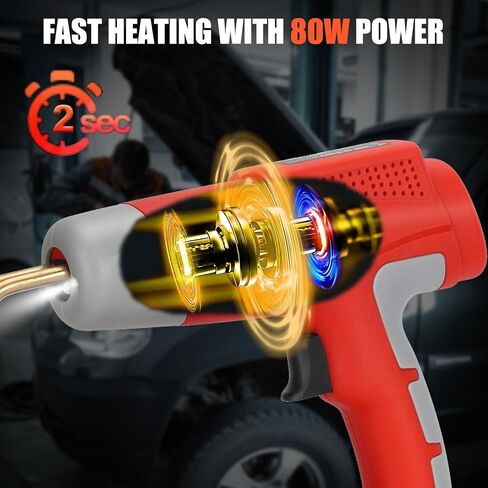 مسدس لحام بلاستيكي لاسلكي لبطارية ريوبي 18 فولت، آلة لحام محمولة مع 6 أنواع 600 قطعة دبابيس لإصلاح تشققات مصد السيارة والمزيد من إصلاح البلاستيك، أداة DIY in Kuwait