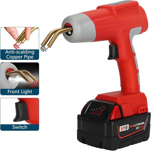 مسدس لحام بلاستيكي لاسلكي لبطارية ريوبي 18 فولت، آلة لحام محمولة مع 6 أنواع 600 قطعة دبابيس لإصلاح تشققات مصد السيارة والمزيد من إصلاح البلاستيك، أداة DIY in Kuwait