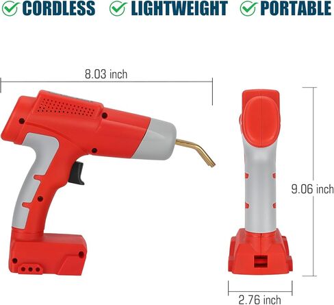 مسدس لحام بلاستيكي لاسلكي لبطارية ريوبي 18 فولت، آلة لحام محمولة مع 6 أنواع 600 قطعة دبابيس لإصلاح تشققات مصد السيارة والمزيد من إصلاح البلاستيك، أداة DIY in Kuwait