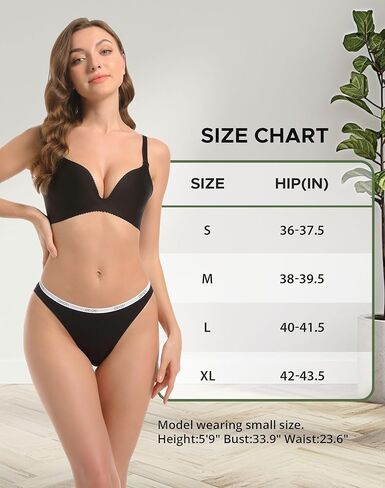 ملابس داخلية بيكيني نسائية من OIEOEI من ألياف الخيزران الناعمة عالية القطع، 3 قطع in Kuwait