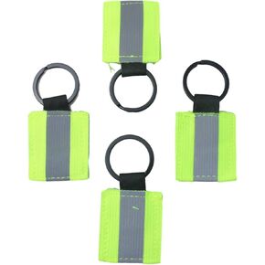 FDXGYH Double Sided Reflective Zipper Pulls Nylon Keychain Label Bright Tags Backpacking and Cycling Reflective Accessories