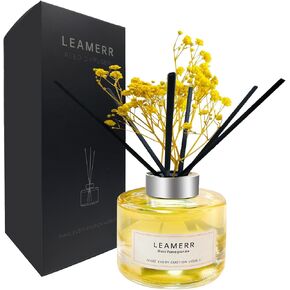 LEAMERR Reed Diffuser Set Home Fragrance Essential Oil Diffuser Royal Rose Scent- 7 oz (210 ml) Fragrance Oil Diffuser for Bedroom Bathroom Home Décor Includes Reed Diffuser Sticks Scented Oils in Kuwait