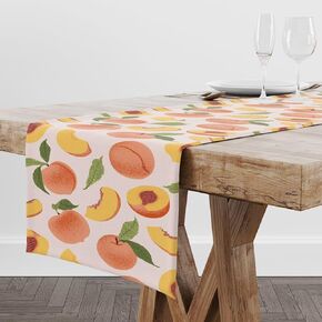 Pineapple Table Runner Hand Drawn Tropical Theme Vintage Style Pineapple Fruit Pattern Kitchen Dinner Runner for Indoor Home Living Room Party Dining Table Decoration 13"x36"