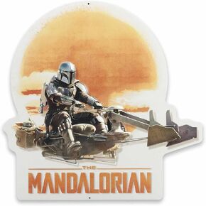 Open Road Brands Disney Star Wars Millennium Falcon Aerial View Embossed Metal Sign - Vintage Millennium Falcon Wall Decor for Home