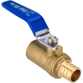 EFIELD 3/4 Inch Pex-A Expansion X 3/4 Inch Sweat Full Port Ball Valve For Connection Pex-a and Copper Tube Brass,cUPC Certified
