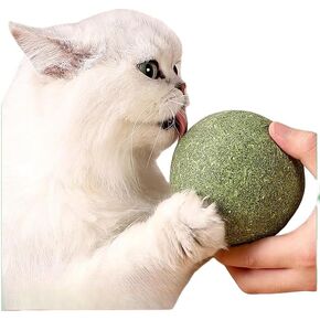 ZYUTONG Cat Huge Catnip Balls Set of 2, 4" Giant Catnip Ball for Indoor Cats, Kitten Big Cat Nip Ball Licker, Organic Large Catnip Ball, Temptations Catnip Toy for Cat