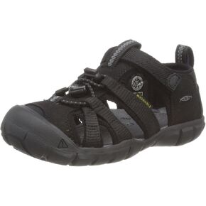 KEEN Seacamp 2 CNX Closed Toe Sandals, Granite Green/Cayenne, 10 US Unisex Little Kid