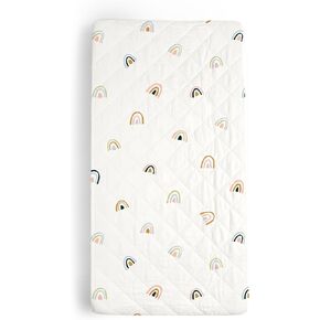 Makemake Organics Organic Changing Pad Cover GOTS Certified Organic Cotton Changing Table Cover Non Toxic Quilted Ultra Soft Girls Flowers Ditsy (16"x33", Bloom) in Kuwait