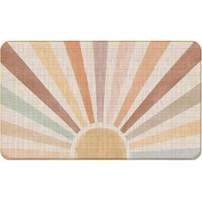 Boho Door Mat - Boho Sun Ocean Front Door Mats Outdoor, Boho Welcome Mat, Boho Bath Mat, Boho Indoor Door Mats for Entryway, Boho Bathroom Kitchen Decor, 17x30 Rug