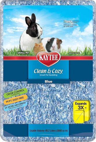 Kaytee Clean & Cozy Blue Bedding For Guinea Pigs, Rabbits, Hamsters, Gerbils and Chinchillas, 24.6 Liter in Kuwait