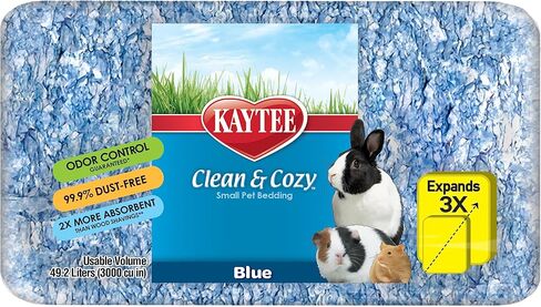 Kaytee Clean & Cozy Blue Bedding For Guinea Pigs, Rabbits, Hamsters, Gerbils and Chinchillas, 24.6 Liter in Kuwait