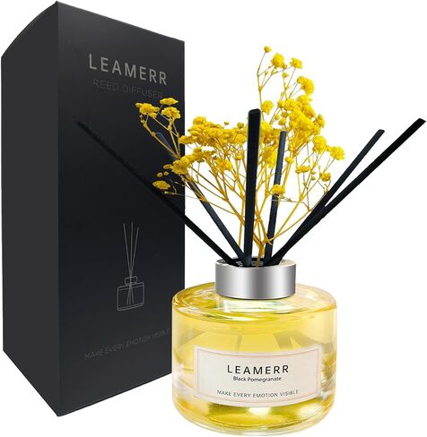 LEAMERR Reed Diffuser Set Home Fragrance Essential Oil Diffuser Royal Rose Scent- 7 oz (210 ml) Fragrance Oil Diffuser for Bedroom Bathroom Home Décor Includes Reed Diffuser Sticks Scented Oils in Kuwait
