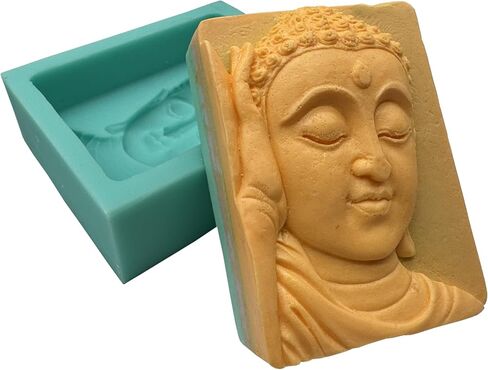Maitreya Buddha Design Silicone Candle Mold Scented Soap Wax Mold 3D Silicone Mold for Aroma Gypsum Ceramic Resin Concrete Crafts Decorations… in Kuwait