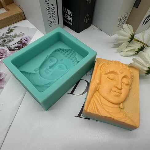 Maitreya Buddha Design Silicone Candle Mold Scented Soap Wax Mold 3D Silicone Mold for Aroma Gypsum Ceramic Resin Concrete Crafts Decorations… in Kuwait
