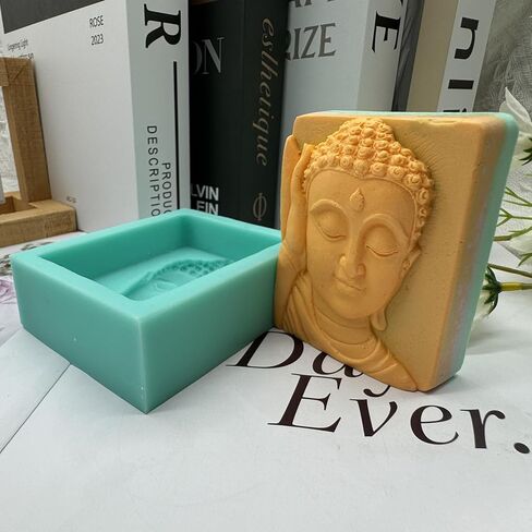 Maitreya Buddha Design Silicone Candle Mold Scented Soap Wax Mold 3D Silicone Mold for Aroma Gypsum Ceramic Resin Concrete Crafts Decorations… in Kuwait