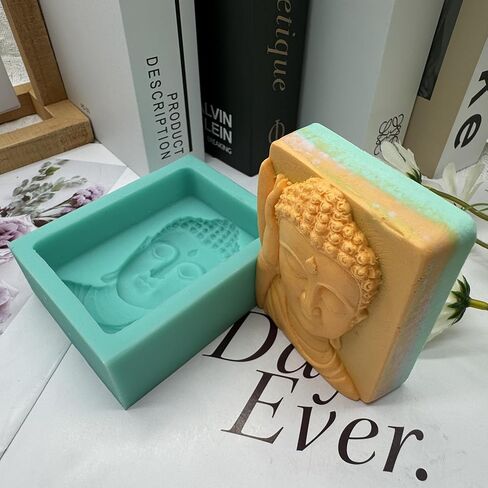 Maitreya Buddha Design Silicone Candle Mold Scented Soap Wax Mold 3D Silicone Mold for Aroma Gypsum Ceramic Resin Concrete Crafts Decorations… in Kuwait