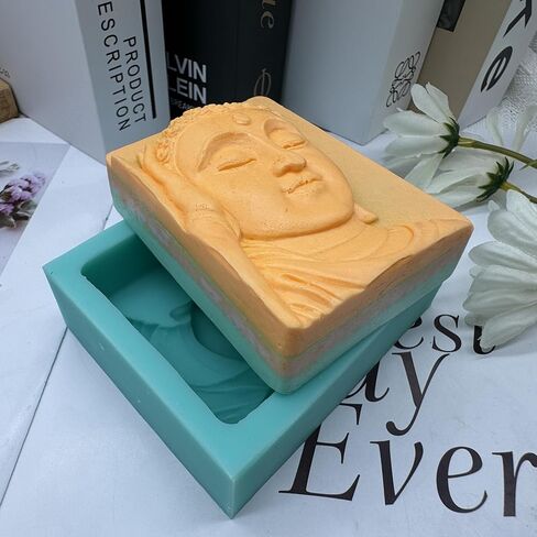 Maitreya Buddha Design Silicone Candle Mold Scented Soap Wax Mold 3D Silicone Mold for Aroma Gypsum Ceramic Resin Concrete Crafts Decorations… in Kuwait