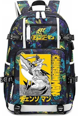 Anime Chainsaw Man Backpack Daypack Student Bag Bookbag School Bag Style C5 in Saudi Arabia