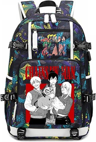 Anime Chainsaw Man Backpack Daypack Student Bag Bookbag School Bag Style C5 in Saudi Arabia