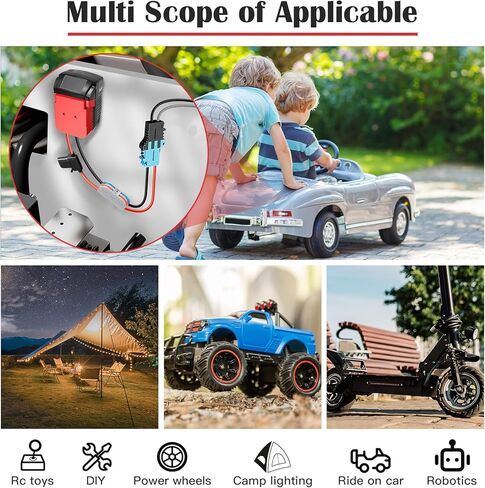 محول عجلات الطاقة KOEZEOI لمحول بطارية Milwaukee M18 18 فولت طقم محول بطارية عجلات الطاقة مع الصمامات والتبديل وموصل تسخير الأسلاك 12AWG سلك لركوب الشاحنة وألعاب Rc in Kuwait