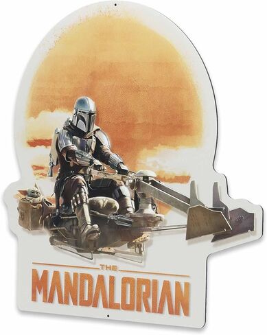 Open Road Brands Disney Star Wars Millennium Falcon Aerial View Embossed Metal Sign - Vintage Millennium Falcon Wall Decor for Home in Saudi Arabia