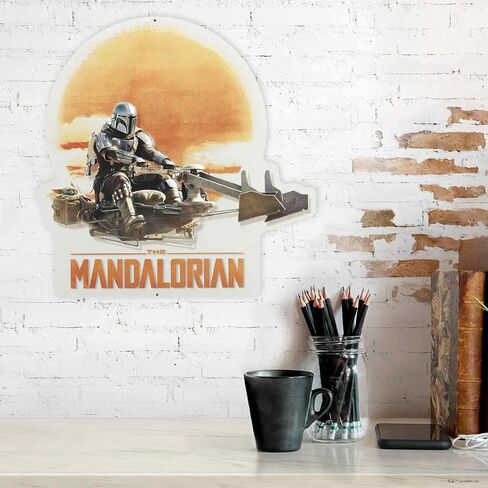 Open Road Brands Disney Star Wars Millennium Falcon Aerial View Embossed Metal Sign - Vintage Millennium Falcon Wall Decor for Home in Saudi Arabia