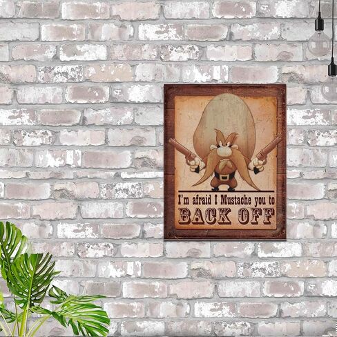 Desperate Enterprises Road Runner & Wile E Coyote Tin Sign - Nostalgic Vintage Metal Wall Decor - Made in USA in Saudi Arabia
