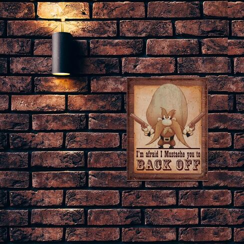 Desperate Enterprises Road Runner & Wile E Coyote Tin Sign - Nostalgic Vintage Metal Wall Decor - Made in USA in Saudi Arabia