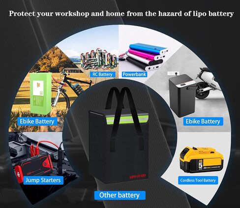 500*350*300mm Ebike Battery Safe Bag Fireproof Charging Bag Lipo Battery Bag Large Capatity for Lipo Battery Pack Storage Charging Transport, Home Office Travel Fireproof Safe Storage Pouch in Saudi Arabia