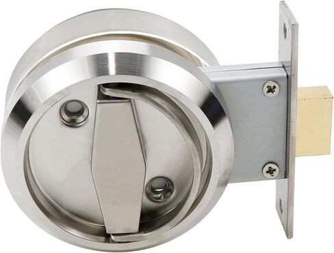 1 Set Recessed Flush Lock for Cabinet 201 Stainless Steel Round Sliding Door Pull Hidden Privacy Locker Knobs Handles (Bronze) in Saudi Arabia
