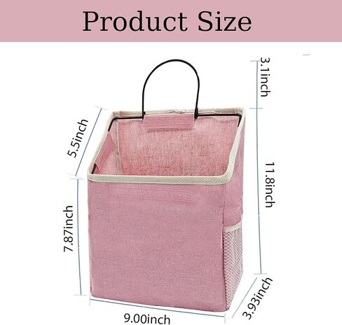 2 Pack Wall Hanging Storage Bag, Hanging Organizer Bag with Sticky Hook, Wall Organizer for Dormitory Bathroom Bedroom Kitchen (Green) in Kuwait