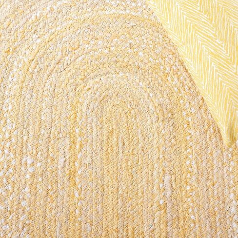 SAFAVIEH Braided Collection Area Rug - 4' Round, Beige, Handmade Boho Fringe Reversible Cotton, Ideal for High Traffic Areas in Living Room, Bedroom (BRD451B) in Saudi Arabia
