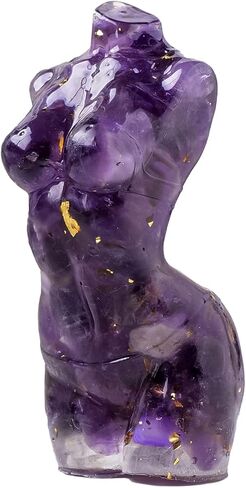 Natural Resin Rose Quartz Goddess Female Model Collect Sculpture Crafts Healing Crystal Reiki Meditation Yoga Balancing Chakras Statue Home Ornaments Spiritual Gifts in Saudi Arabia
