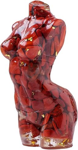Natural Resin Rose Quartz Goddess Female Model Collect Sculpture Crafts Healing Crystal Reiki Meditation Yoga Balancing Chakras Statue Home Ornaments Spiritual Gifts in Saudi Arabia