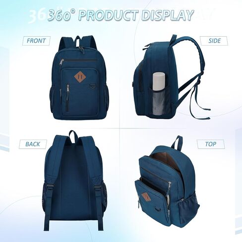 حقيبة ظهر للأطفال VX VONXURY، حقيبة كتب كلاسيكية للمدرسة المتوسطة، حقيبة نهارية خفيفة الوزن مقاومة للماء للمراهقين والأولاد والبنات (أسود) in Saudi Arabia