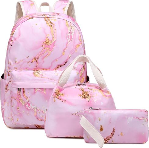 School Backpacks Set for Teen Girls with Lunch Bag Travel Laptop Backpack Casual Daypacks (Light Green) in Saudi Arabia