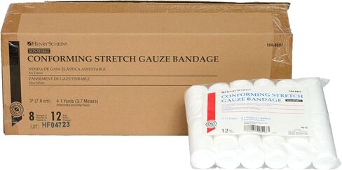 Conforming Stretch Gauze Bandage, 3" x 4.1 Yards, 1Pack, 8 ply, Non-Sterile (12) in Saudi Arabia
